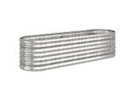 Letto Rialzato Acciaio Verniciato A Polvere 152X40X36 Cm Argento