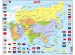 Larsen Puzzle Mappa Asia Con Bandiere, 70 Pz.