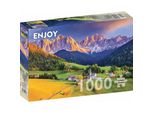 Enjoy Puzzle Chiesa Nelle Dolomiti, Italia 1000 Pezzi