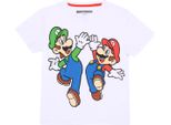 Maglietta Super Mario 3-4 Anni Bianco Bambini Unisex Mario E Luigi