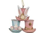 Cappello Ciondolo Pasquale Clayre & Eef 7 Cm Rosa Blu In Poliresina