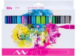 Ecoline Brush Pen Set Di Colori Primari 30 Colori Pennarelli Acquerellabili Versatili