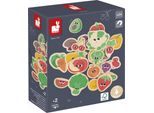 Janod Giocattolo Magnetico Frutta E Verdura - Set Di Magneti In Legno 24 Pezzi