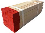50 Paletti In Legno Di Faggio 25X25 Mm 80 Cm Punta Rossa Verniciata – Paletti Geodetici Da Giardino E Recinzione Robusti