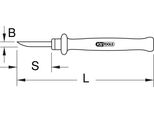 Ks Tools Coltello Per Guttaperca Con Isolamento Protettivo 250 Mm - 117.1326