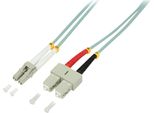 Logilink Cavo Patch Duplex In Fibra Ottica OM3 50/125µ Lc/Sc Turchese 1 M