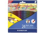 5X Matita Colorata Staedtler® 185 C24 Noris® Color - 3 Mm, Scatola Di Cartone Con 24 Colori Assortiti