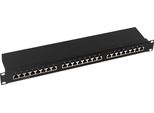 Logilink Patchpanel 19" Einbau Kat.6 Stp 24 Port, Schwarz"