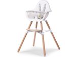 Childhome Evolu 2 Stuhl Natur / Weiss 2 In 1 + Anello; Chevochnw