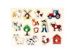 Bino Fattoria Puzzle In Legno 14 Pezzi