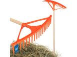 Kotarbau® Rastrello Per Foglie In Plastica Con Manico 150 Cm | 18 Denti L: 64 Cm | Rastrello Arancione Rastrello Per Fieno Rastrello Per Prato Largo Rastrello Per Prato Da Giardino Rastrello Per Erba Rastrello Per Foglie Plastica - Rastrello Per Foglie