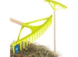 Kotarbau® Rastrello Per Foglie In Plastica Con Manico 150 Cm | 18 Denti L: 64 Cm | Verde Celadon Rastrello Per Fieno Rastrello Per Prato Rastrello Largo Rastrello Da Giardino Rastrello Per Prato Rastrello Per Erba Rastrello Per Foglie In Plastica - Rastrello Per Foglie