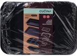 Set Di 4 Teglie Da Forno Koopman-Excellent Houseware, Acciaio Al Carbonio, Nero