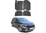 2017-2025 Hyundai Kona Tappetini In Gomma Nera 4 Pezzi