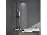 Joho Acciaio Inox Colonna Doccia Con Termostatico Colonna Doccia Rubinetto Con Soffione Con Miscelatore, Set A Pioggia Doccetta Cromo 30×30Cm