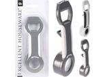 Apriscatole Multifunzione 4 In 1 Koopman, 13X4X2 Cm, Plastica, Grigio