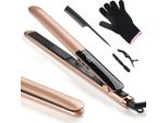Piastra Per Capelli In Ceramica Per Capelli Lisci E Lucenti, Piastra 2 In 1 Per Arricciare E Lisciare, Doppio Voltaggio 150°C-230°C, Con Guanto