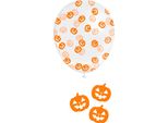 Palloncini Zucca Di Halloween Decorazione Festa Per Bambini Festa Umore Celebrazione Divertimento Decorazioni Coriandoli Spaventosa Zucca Riempita D'aria, Colore: Arancione