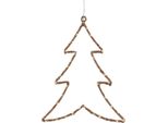 Decorazione Natalizia Lumineo In Metallo Dorato 34 X 46 Cm