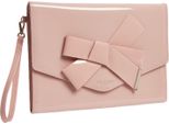 Ted Baker Pochette Borsa Da Sera Nikkey Knot Bow Envelope Pouch Pl - Pink Rosa