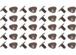 20 Pezzi Rivetti A Forma Di Cuore 8 Mm In Lega Di Zinco Con Ph - Viti Per Cinture, Sacchetti, Cappelli E Scarpe Argento Nero