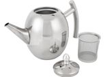 Teiera In Acciaio Inox Con Coperchio E Filtro Manico Curvo Bollitore Per Casa Ristorante Hotel 1,0 L/1000 Ml
