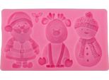 Stampo In Silicone Natalizio Renna Pupazzo Di Neve Claus Stampo Antiaderente Riutilizzabile Stampo Da Forno Per Dolci Biscotti Torte
