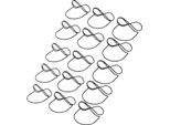 15Pcs Portabiglietti Da Visita Filo Metallico Etichetta Display Stand Per Memo Foto Immagine Numero Segnaposto Nero