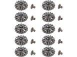 10 Set Di Bottoni A Vite In Metallo Bottoni Con Motivo Floreale Da 16,5 Mm In Metallo Canna Di Fucile Viti Incrociate Da 4,5 Mm Per La Decorazione Di Borse E Valigie