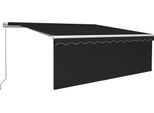 Vidaxl Tenda A Scomparsa Manuale Con Tenda A Rullo 4,5X3 M Antracite