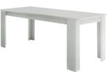 Dmora Tavolo Allungabile Agenore 90X210X75H Cm Bianco Larice Lucido, Allungabile 12 Posti Italy
