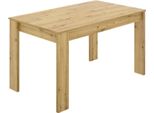 Dmora Tavolo Fisso Alois 81X138.5X77H Cm Marrone Rovere Nodi, 6 Posti Forma Rettangolare