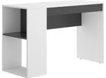 Dmora Scrivania Arianella 50X115X74H Cm Bianco, Modulabile 3 Vani