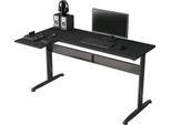 Dmora Scrivania Acua 140X80X75H Cm Nero, Angolare Materiale Piano In Legno Nobilitato