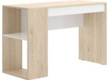 Dmora Scrivania Arianella 50X115X74H Cm Bianco, Modulabile 4 Vani