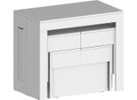 Dmora Set Tavolo E Sedie Auditore Bianco Lucido, 12 Posti Allungabile Italy