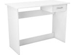 Dmora Scrivania Bargagli 49.2X100.6X76.4H Cm Bianco Opaco, Un Cassetto Un Ripiano