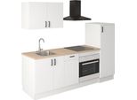 Dmora Cucina Completa Telinea Bianco, Modulabile Un Cassetto