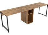 Dmora Scrivania Violet 60X240X74H Cm Nero, Un Vano Un Ripiano