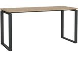 Dmora Scrivania Arignano 60X150X75.6H Cm Grigio, Materiale Piano In Legno Nobilitato Colore Piano Marrone