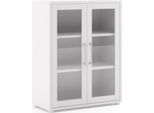 Dmora Credenza Ampezzo 40X89X113H Cm Bianco, Apertura Battente 2 Ante