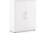 Dmora Credenza Warszawa 40X89X113H Cm Bianco, Apertura Battente 2 Ante