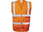 Gilet Ad Alta Visibilità Ewald Taglia L Arancione En Iso 20471 Cl. En Iso 13688 Safestyle