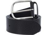 Vanzetti Pelle Cintura Glitter Radiance 40Mm Metallic Belt W100 Black Metallic Nero