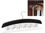 Relaxdays 10 X Portacinture In Legno Nero