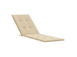 Vidaxl Cuscino Per Sedia A Sdraio Beige (75+105)X50X4 Cm
