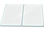 Piastra Di Copertura Del Piano Cottura Piastra Di Copertura Del Piano Cottura In Ceramica 2 Pezzi 80X52 Trasparente