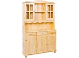 Dmora Credenza Dkohle 32X130X198H Cm Marrone Rovere, Apertura Battente E Scorrevole 5 Ante