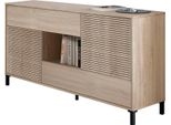 Dmora Credenza Abib 41X151X80H Cm Marrone Rovere, 2 Cassetti 5 Vani