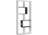 Dmora Libreria Arconnor 25X80X180H Cm Bianco, 6 Ripiani Portata Ripiani 4